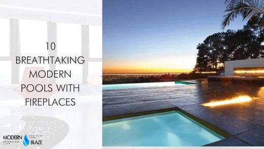 10 Breathtaking Modern Pools with Fireplaces