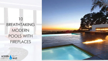 10 Breathtaking Modern Pools with Fireplaces