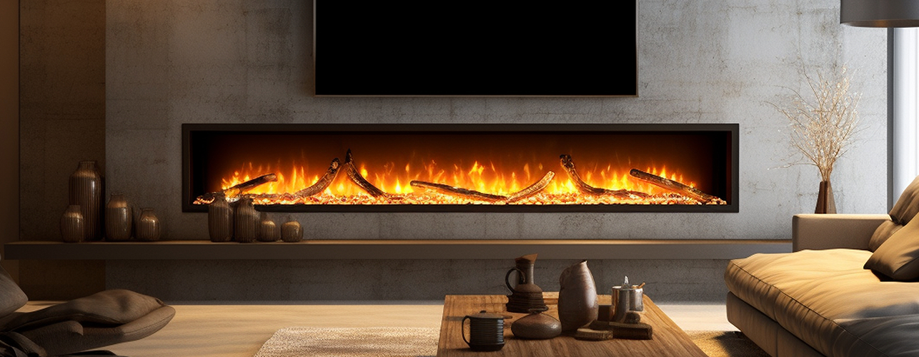 Image of an electric fireplace