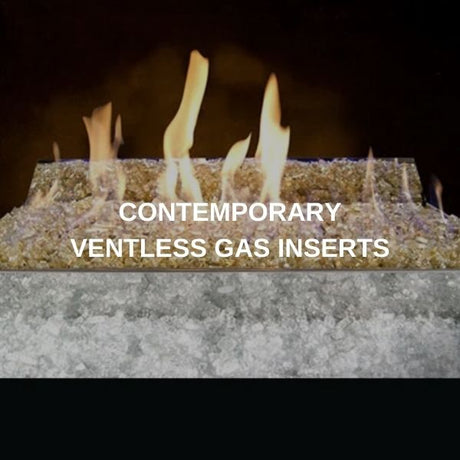 Contemporary Ventless Gas Fireplace Inserts