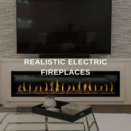 Realistic electric fireplace collection