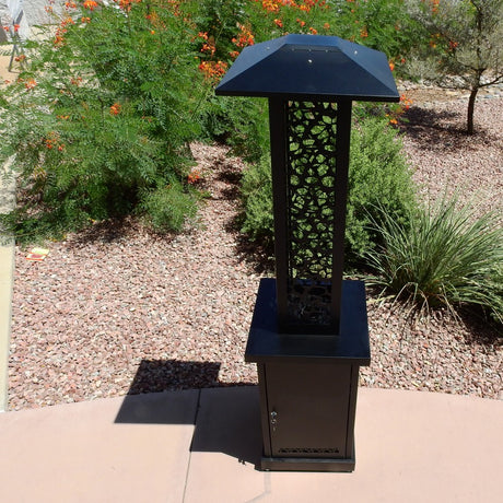 AZ Patio Heaters Hiland Glass Tube Pellet Patio Heater in Sidewalk
