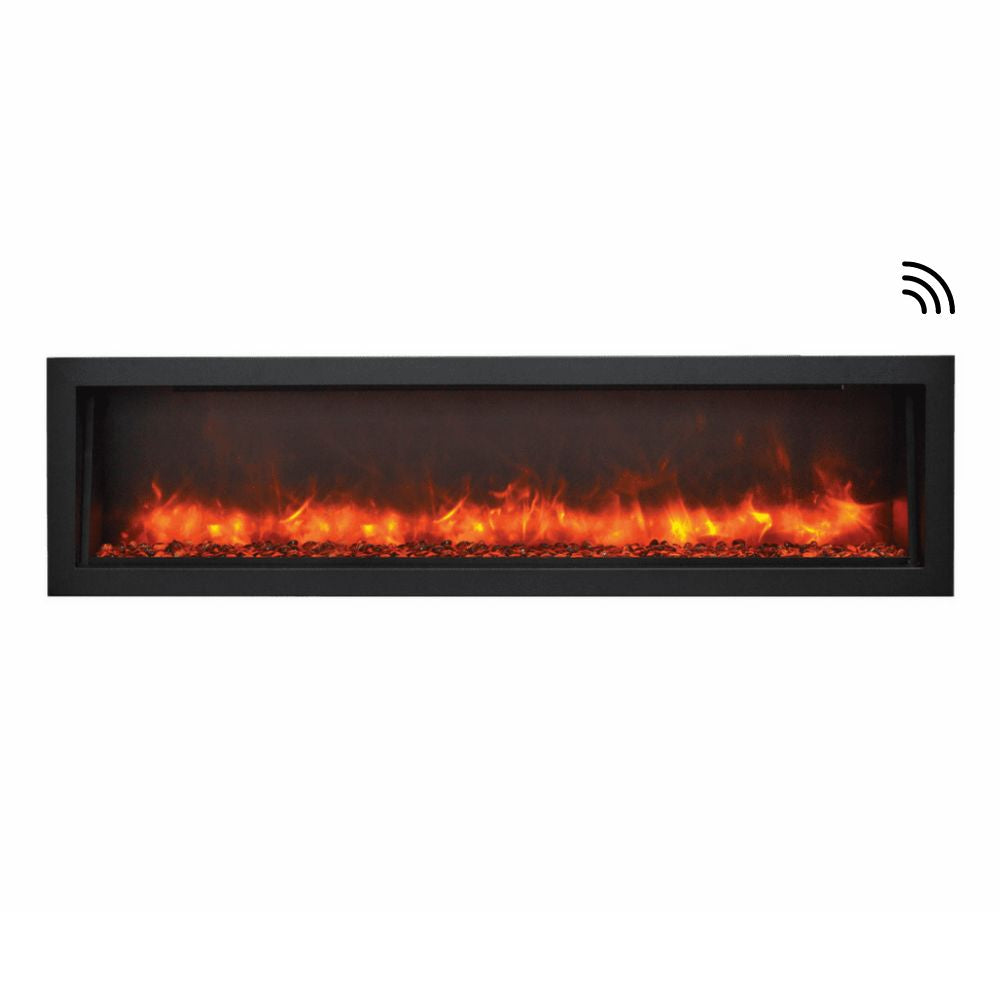 Amantii Panorama SLIM 60-Inch Smart Built-in IndoorOutdoor Electric Fireplace (BI-60-SLIM)