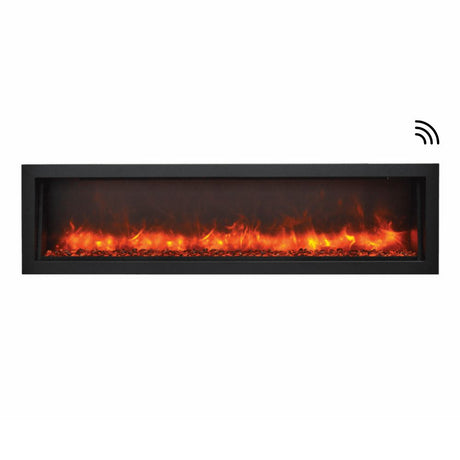 Amantii Panorama SLIM 60-Inch Smart Built-in IndoorOutdoor Electric Fireplace (BI-60-SLIM)