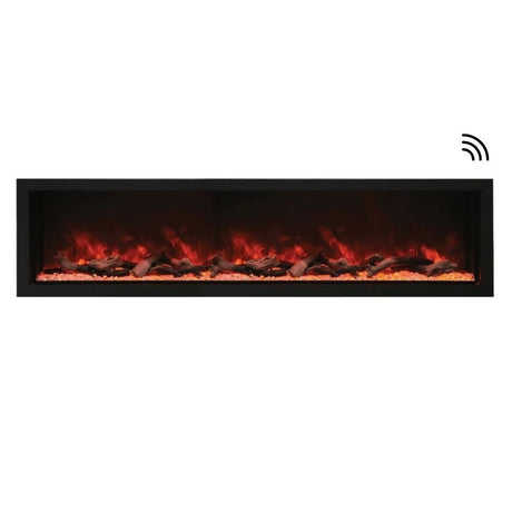 Amantii Panorama SLIM 88-Inch Smart Built-in Indoor Outdoor Electric Fireplace (BI-88-SLIM)