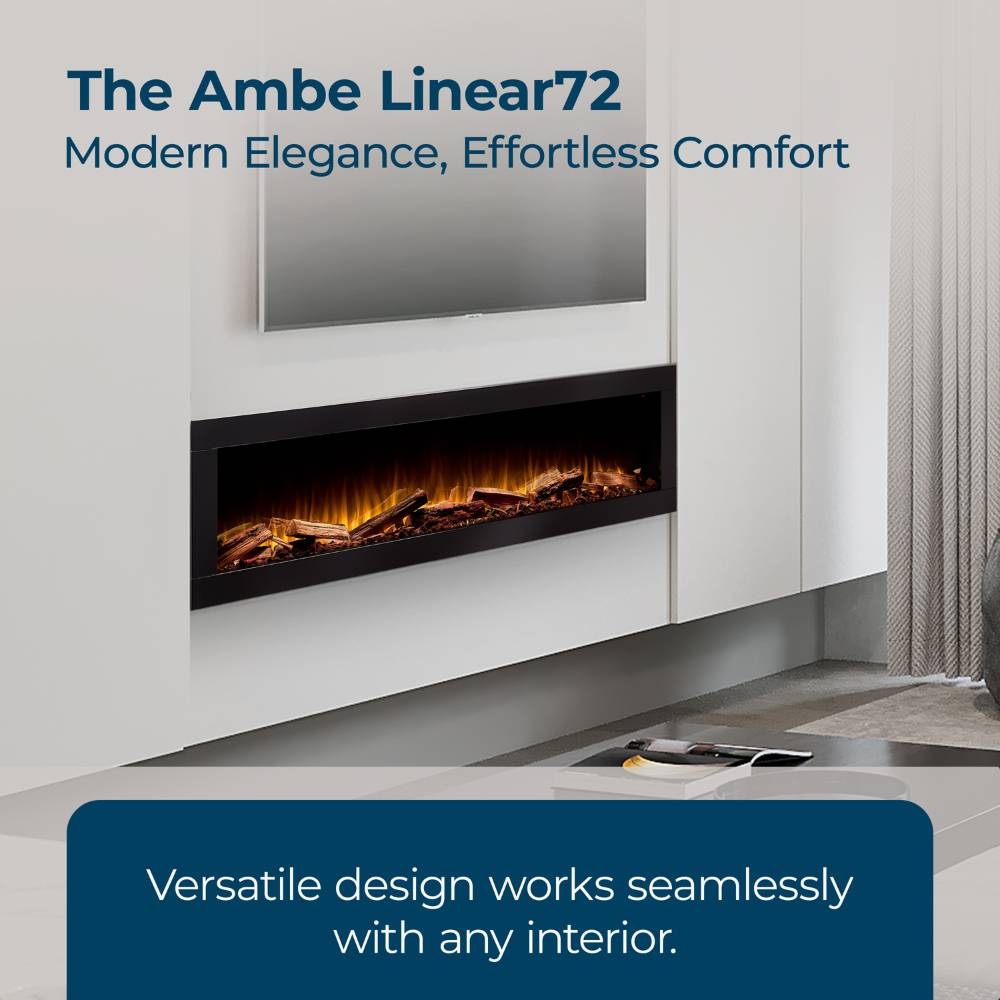 Ambe Fireplaces Linear 72 for Modern Homes