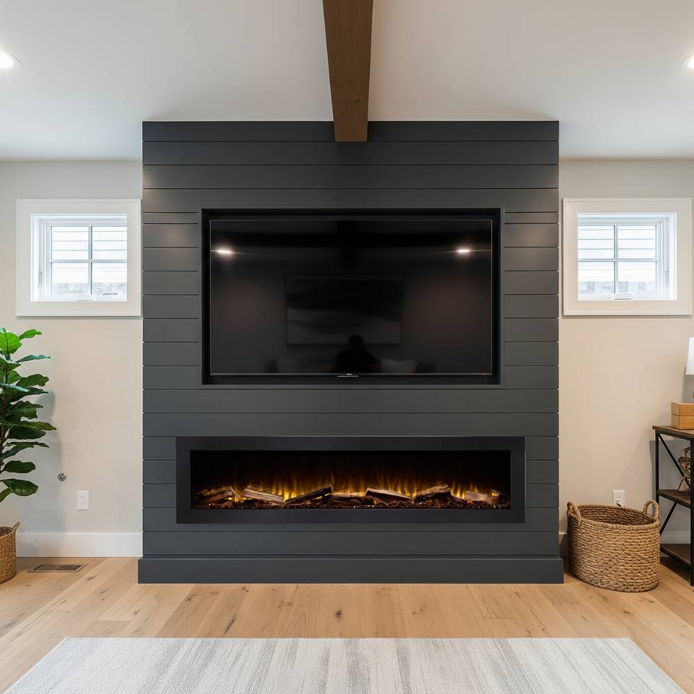 Ambe Linear 72 with Frame Dark Shiplap