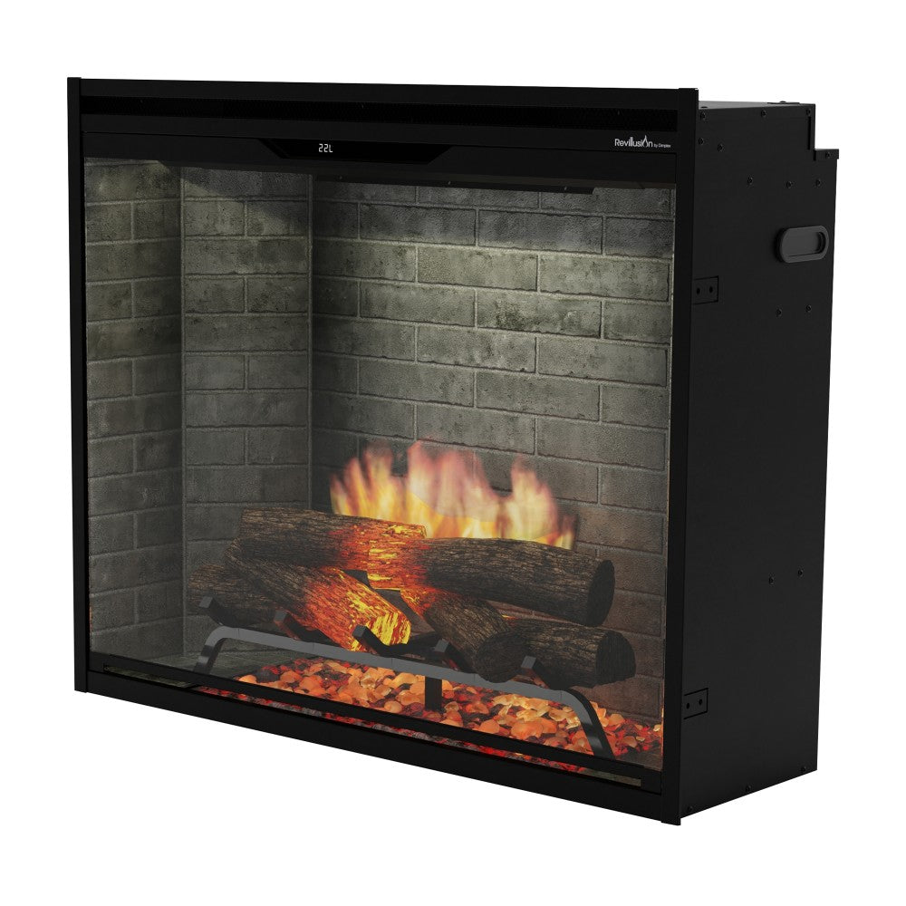 Dimplex Revillusion 36-Inch Portrait Built-in Electric Firebox - Neutral Brick