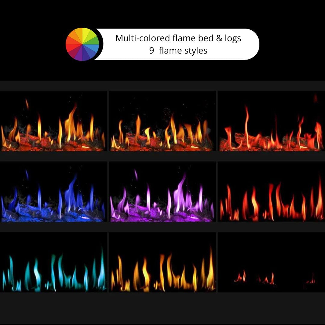 Dynasty Tempo Electric Fireplace Flame Colors