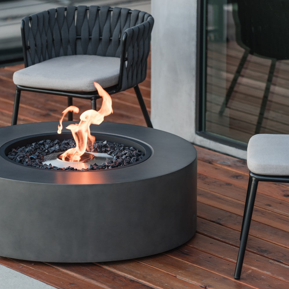 EcoSmart Fire Ark 39-Inch Round Concrete Fire Pit Table Starfire