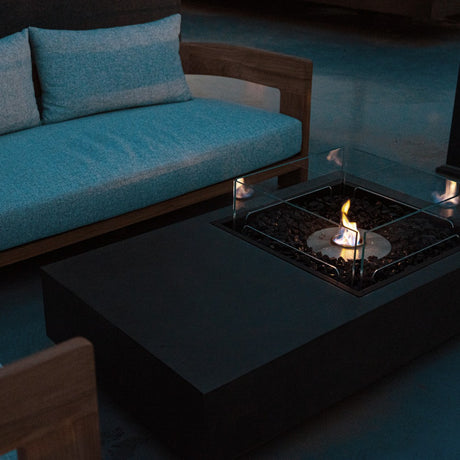 EcoSmart Fire Manhattan 50 Compact Rectangular Fire Pit Table at Outdoor Space