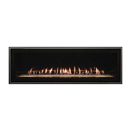 Empire Boulevard 60-Inch Linear Direct Vent Gas Fireplace with Crushed Glass and PWT Trim