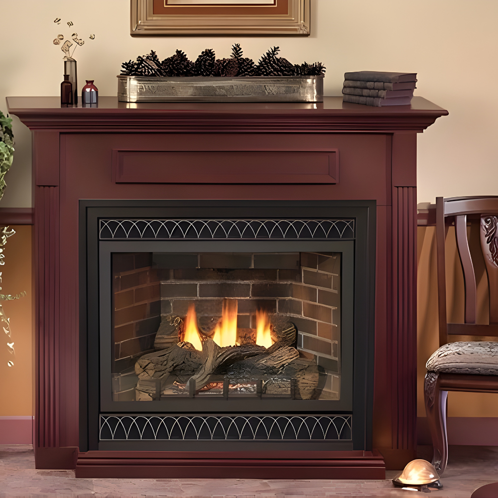Empire Tahoe Deluxe Traditional Direct Vent Gas Fireplace with Mantel