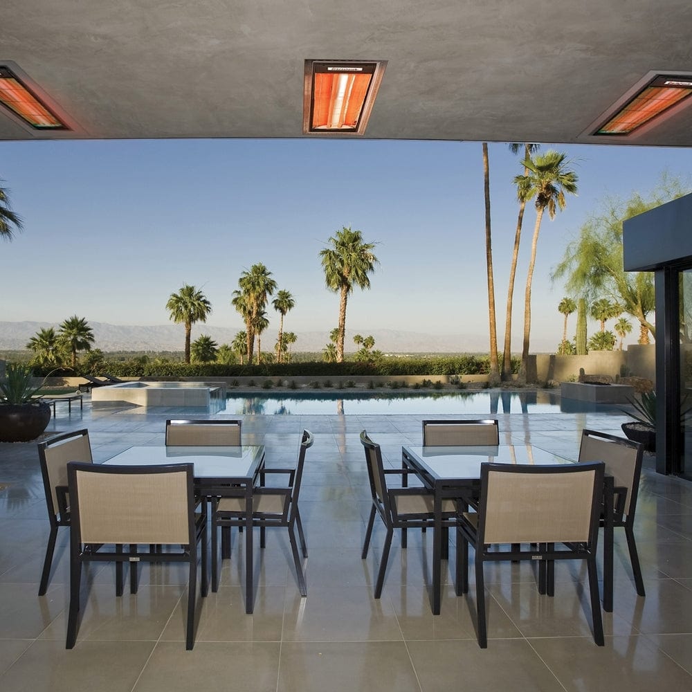 Eurofase 1500W 39" Infrared Electric Heater flush mounted on a ceiling - detail view
