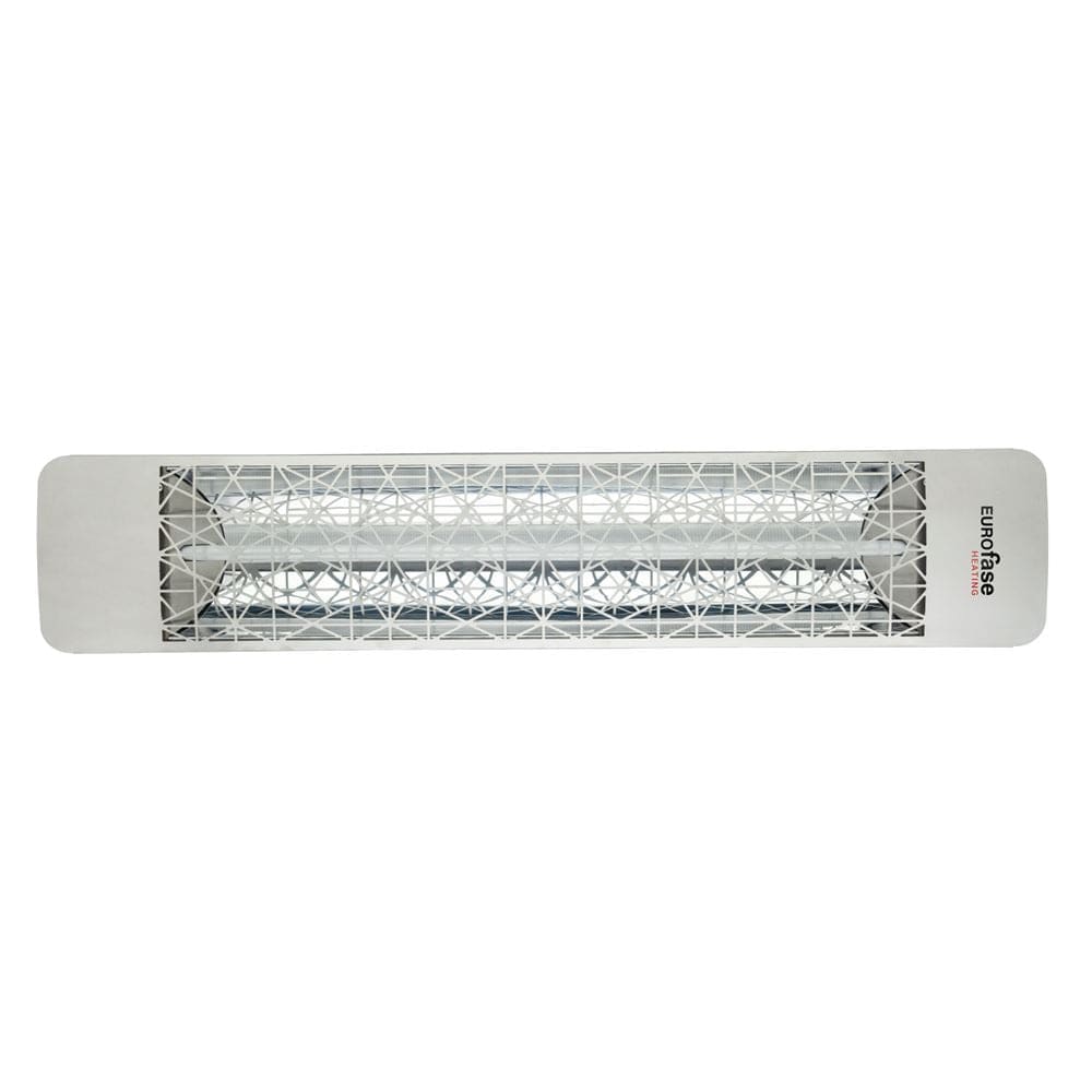 Eurofase 1500w white infrared electric heater with astra decor plate - angle view