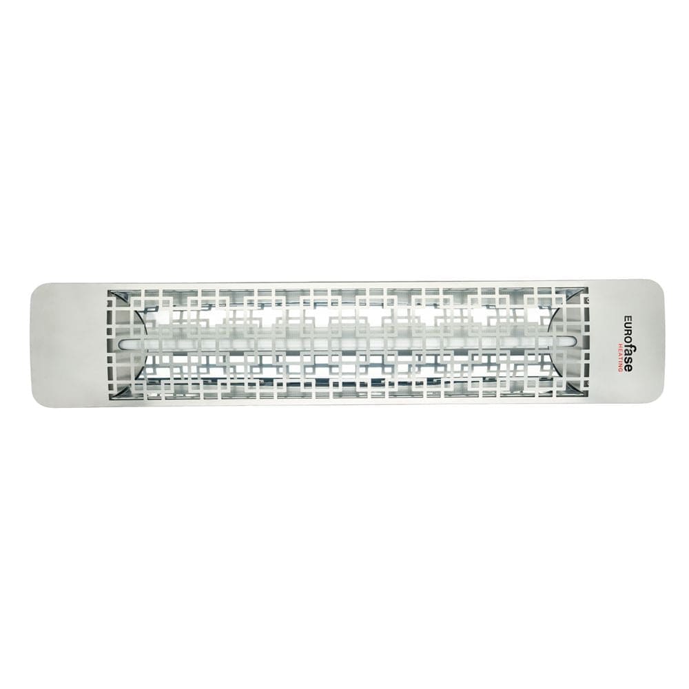 Eurofase 1500w stainless steel infrared electric heater with brix decor plate - angle view
