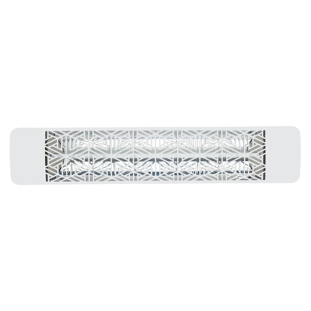 Eurofase 1500w white infrared electric heater with mason decor plate - angle view