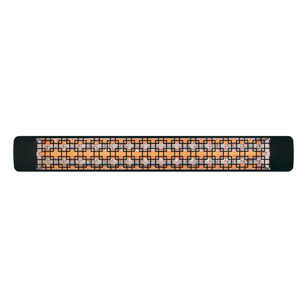 Eurofase 3000W 61-Inch Single Element Electric Heater with Brix Decor Plate in Black