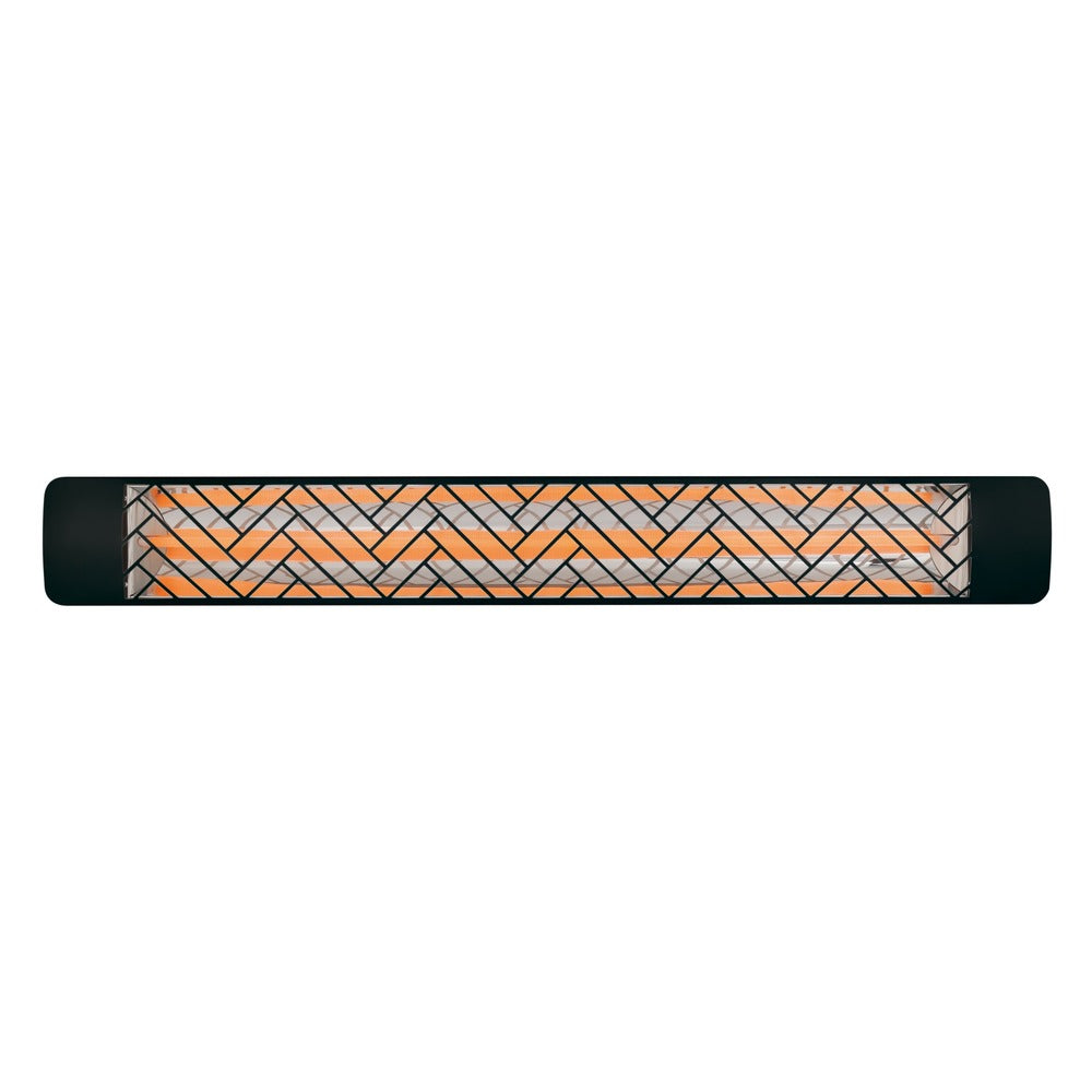 Eurofase 3000W 61-Inch Single Element Electric Heater with Chevron Decor Plate in Black