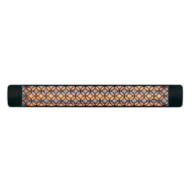 Eurofase 3000W 61-Inch Single Element Electric Heater with Clover Decor Plate in Black