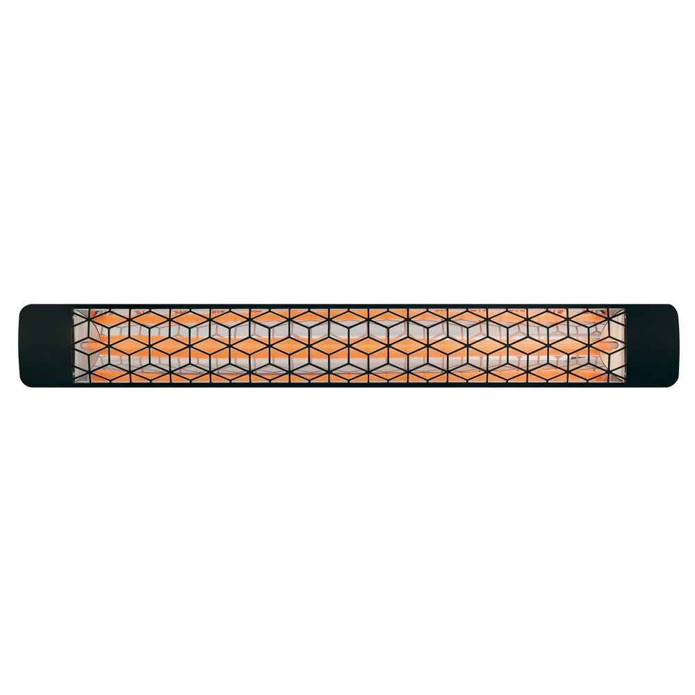 Eurofase 3000W 61-Inch Single Element Electric Heater with Stella Decor Plate in Black