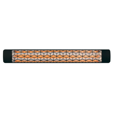 Eurofase 3000W 61-Inch Single Element Electric Heater with Stella Decor Plate in Black