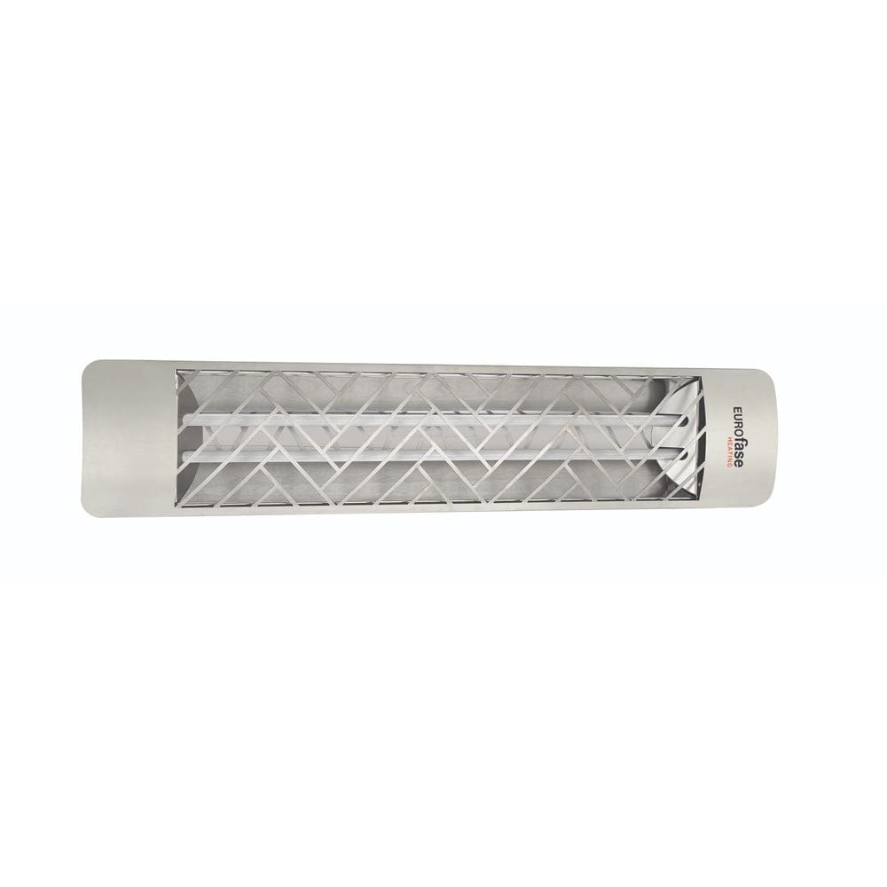 Eurofase 39-Inch Stainless Steel Infrared Electric Heater with chevron decor plate - angle view