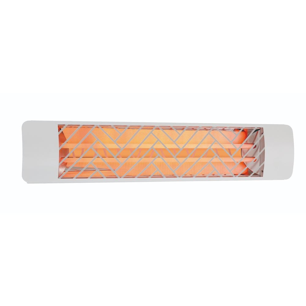 Eurofase 39-Inch White Infrared Electric Heater with chevron decor plate