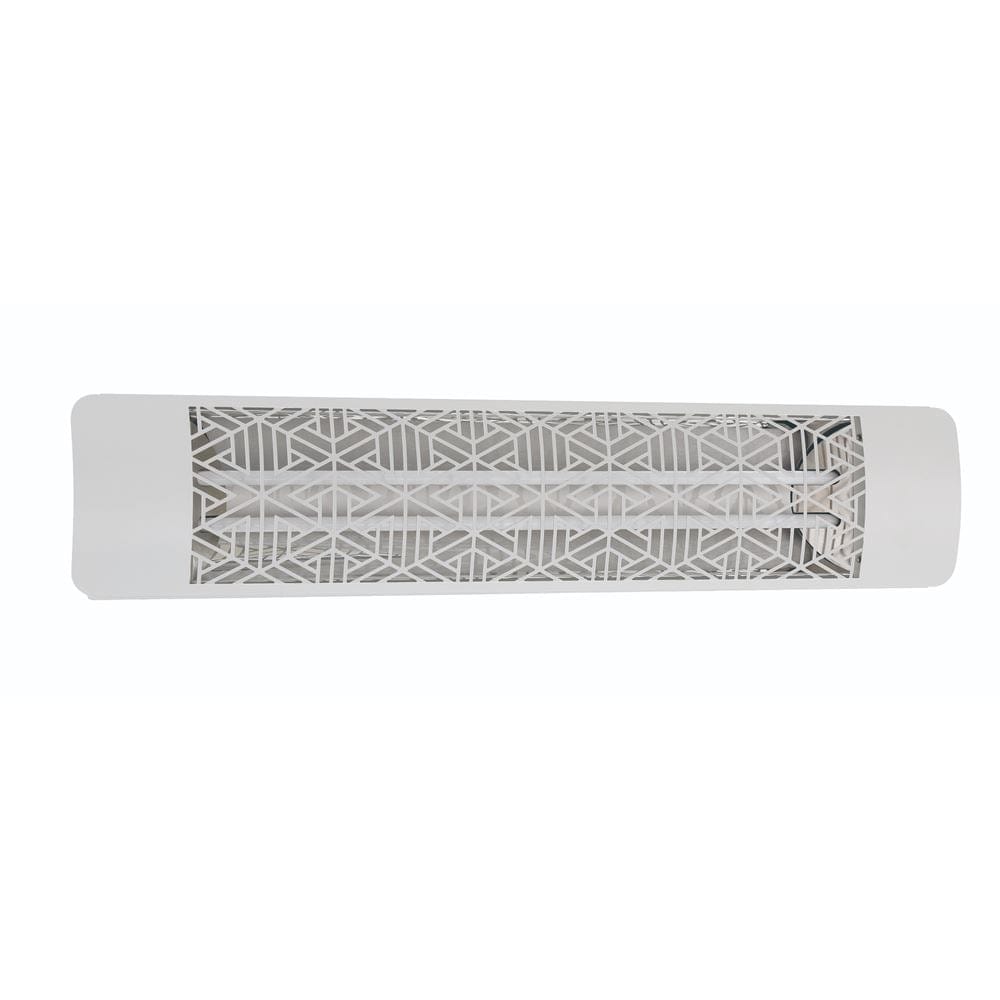 Eurofase 39-Inch White Infrared Electric Heater with mason decor plate - angle view