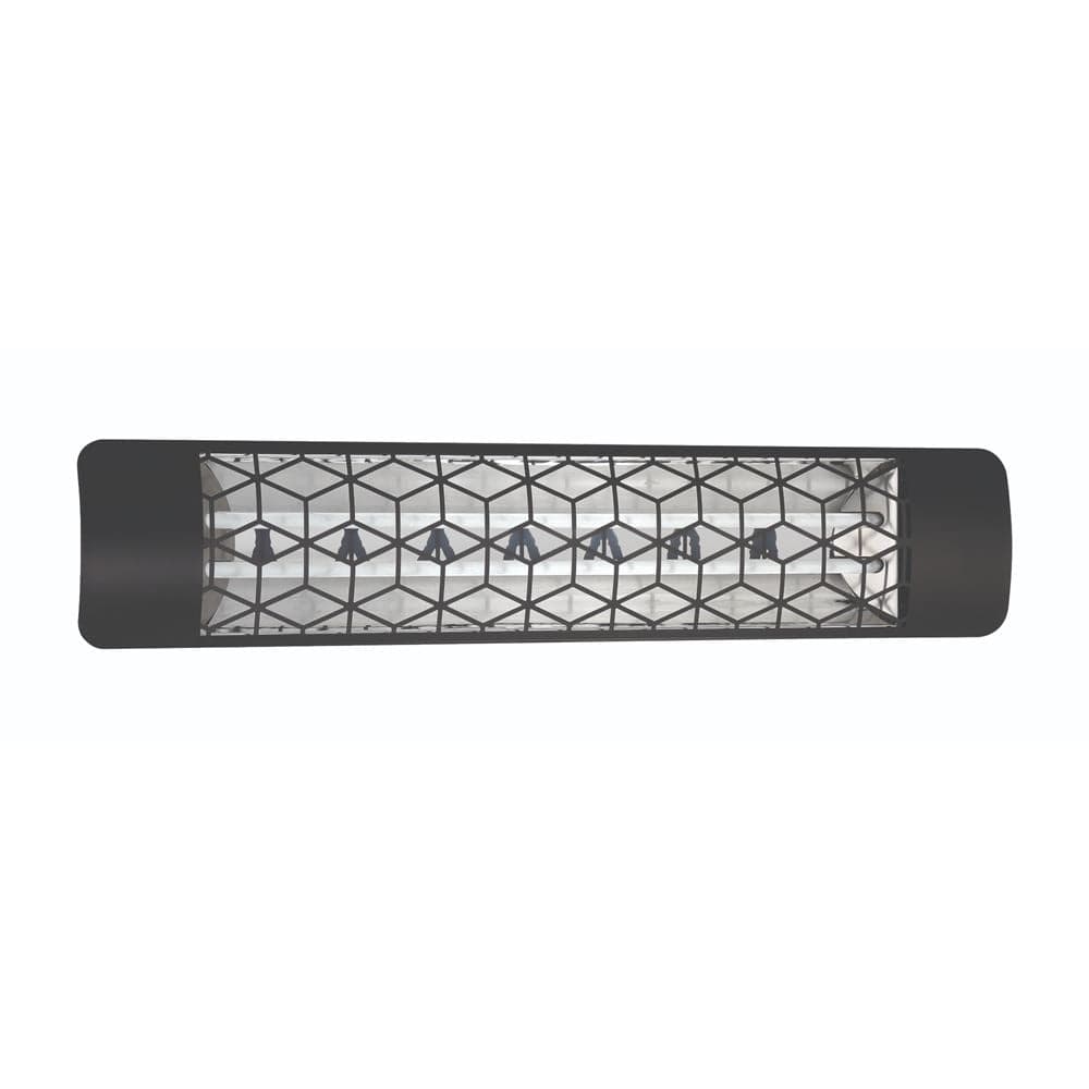 Eurofase 39-inch Black Infrared Electric Heater with stella decor plate - angle view
