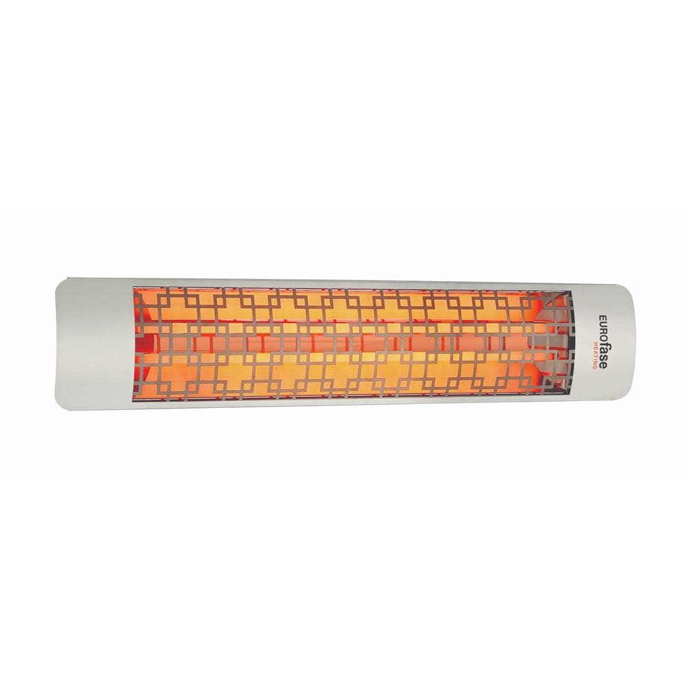 Eurofase 39-inch Stainless Steel Infrared Electric Heater with brix decor plate - lifestyle view