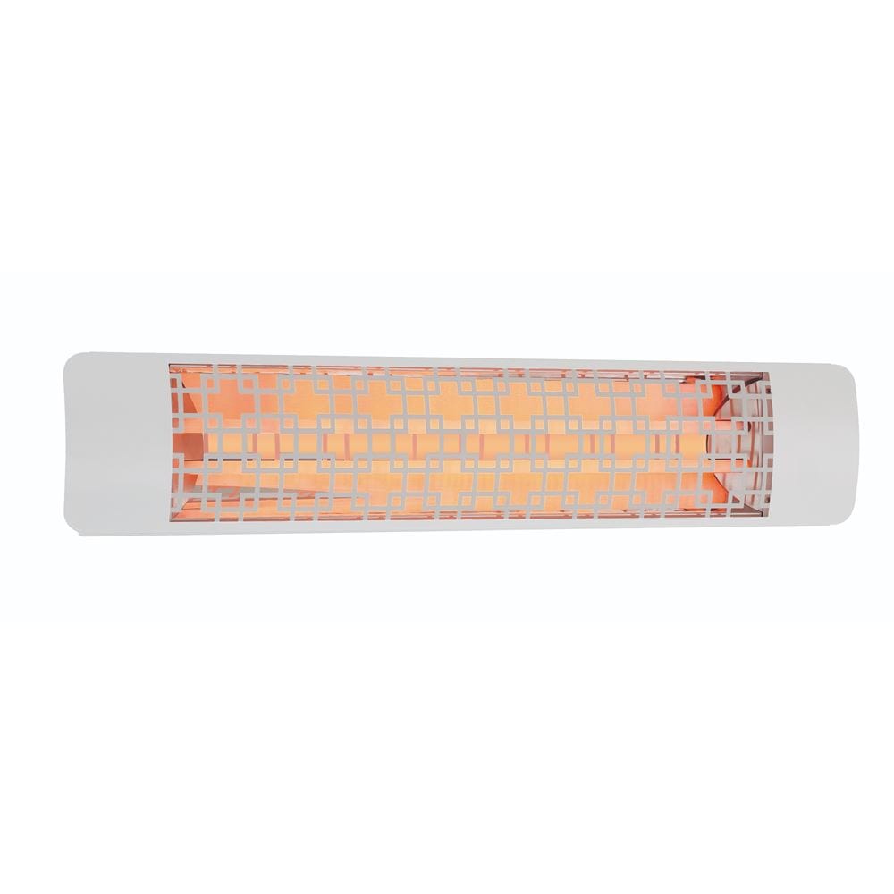 Eurofase 39-inch White Infrared Electric Heater with brix decor plate - close-up view