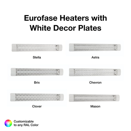 White decor plates for 61-inch eurofase heaters