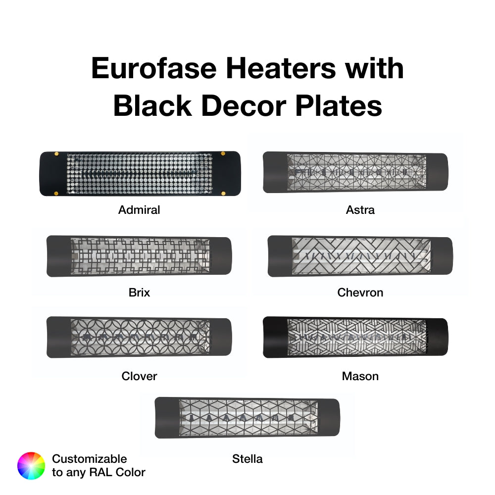 Black decor plates