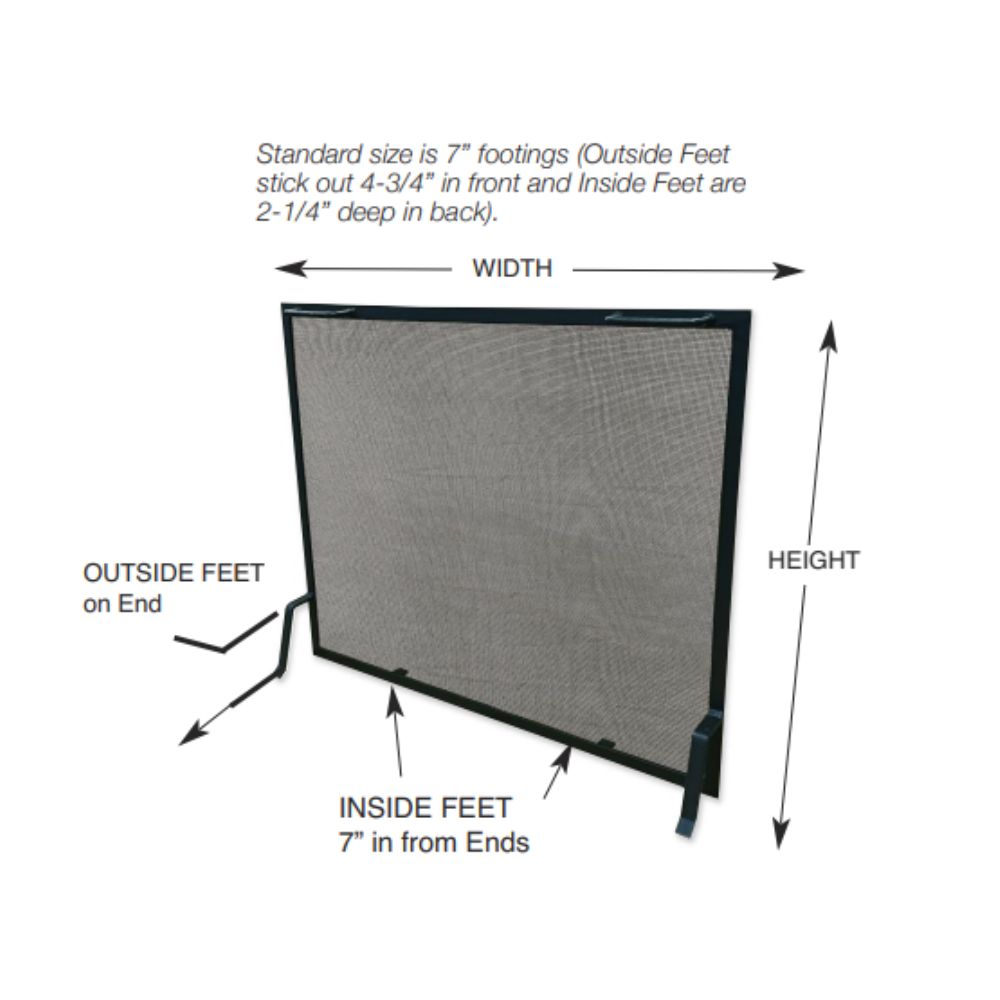 Modern Blaze Fireplace Screen Dimensions