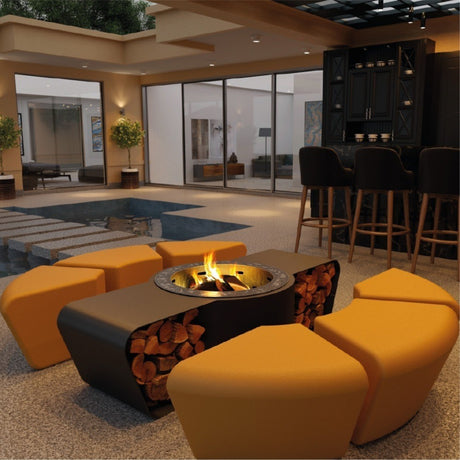 GlammFire Circus Wood Burning Fire Pit Set at Outdoor Patio