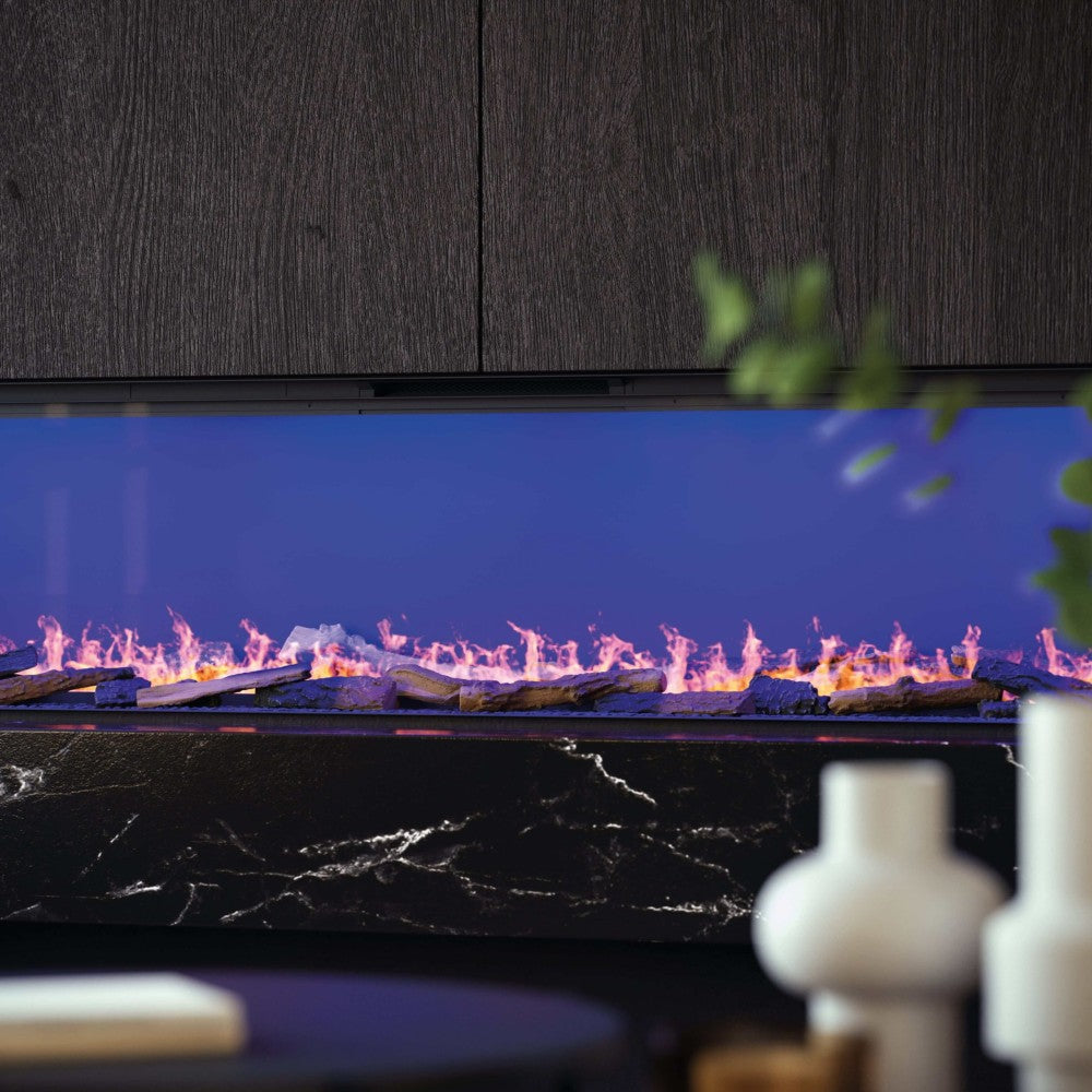 GlammFire Prestige Built-In Water Vapor Fireplace Zoomed View