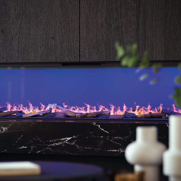 GlammFire Prestige Built-In Water Vapor Fireplace Zoomed View