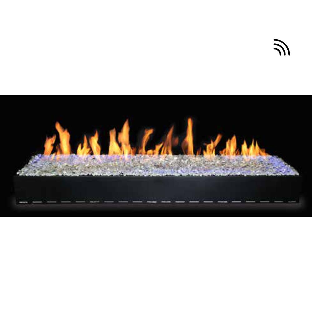 Grand Canyon Bedrock II Vented Linear Drop-In Gas Burner with Fire Glass