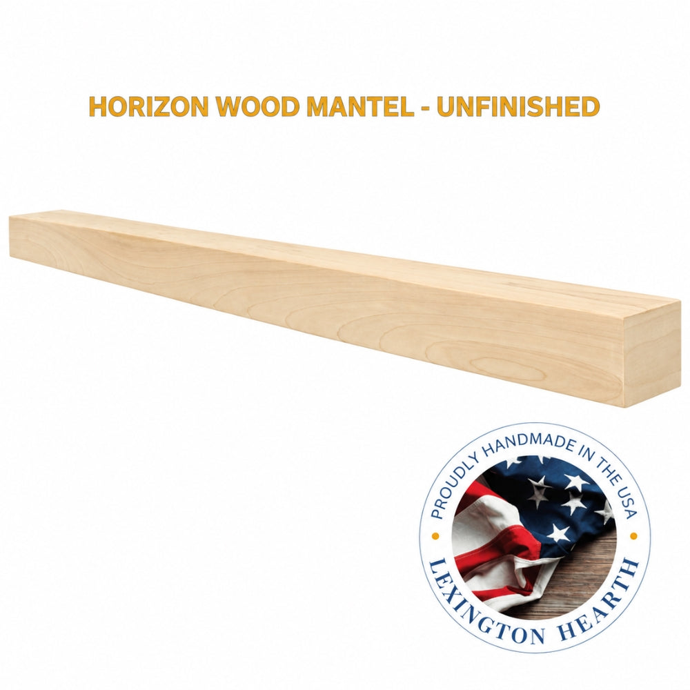 LHX Horizon Wood Mantel Unfinished