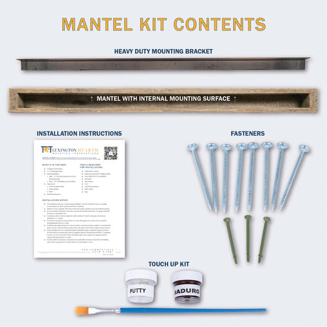 Rockface Mantel Kit Contents