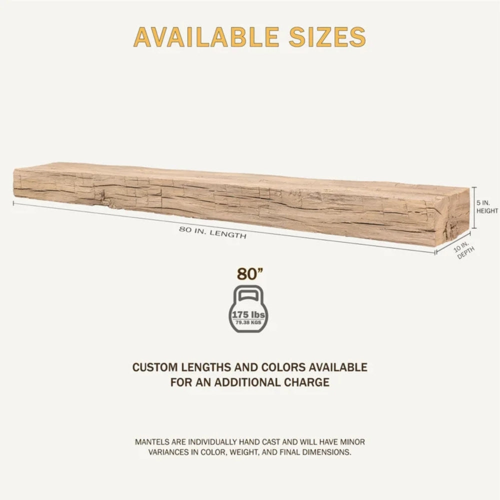 LXH Smokehouse Mantel Sizes