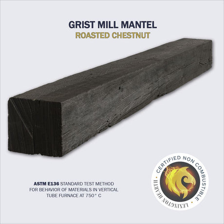 grist mill mantel in roasted chestnut