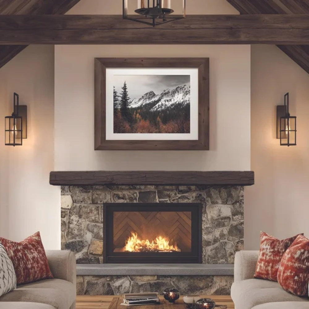LXH Smokehouse Mantel Roasted Chestnut Indoor Image