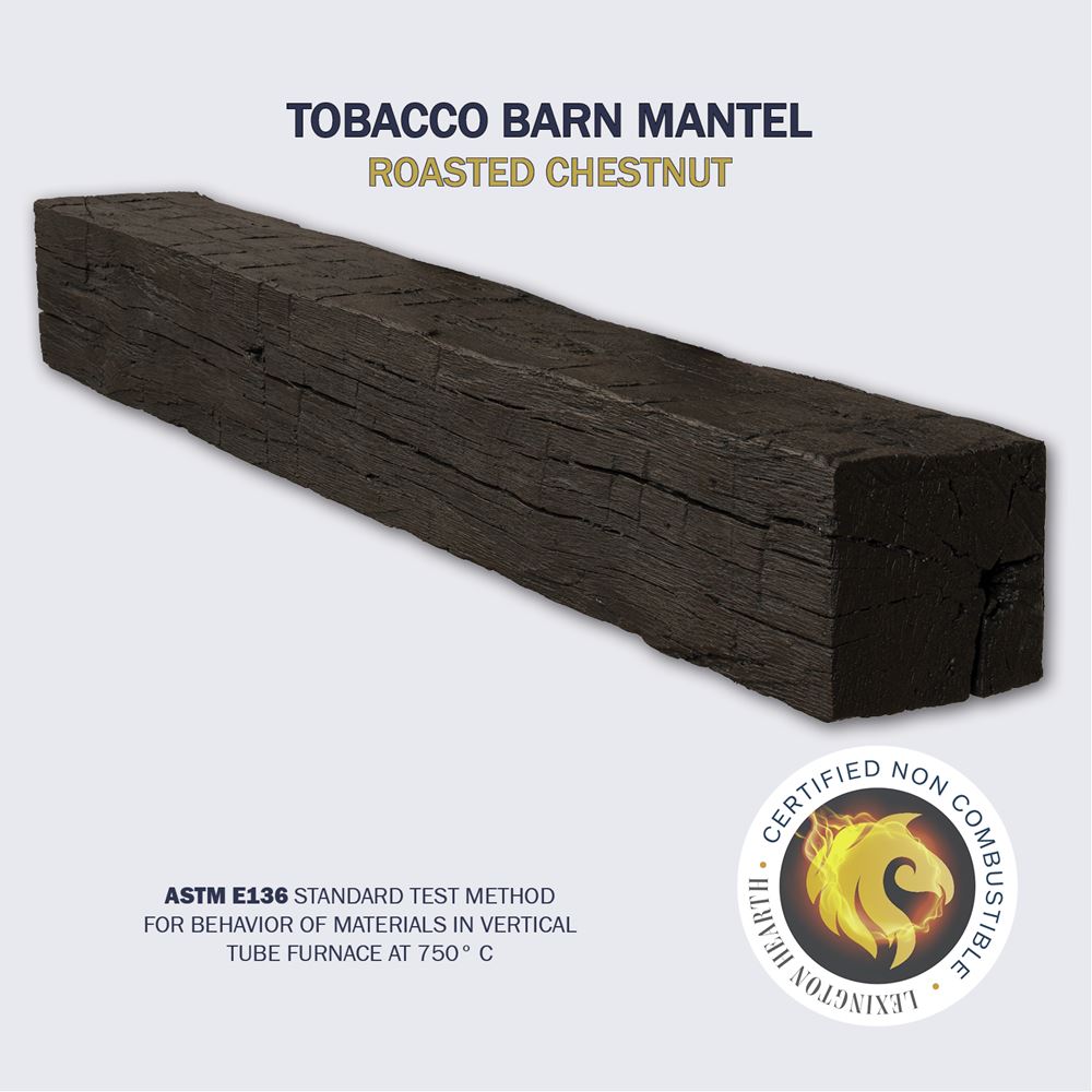 tobacco barn mantel in roasted chestnut