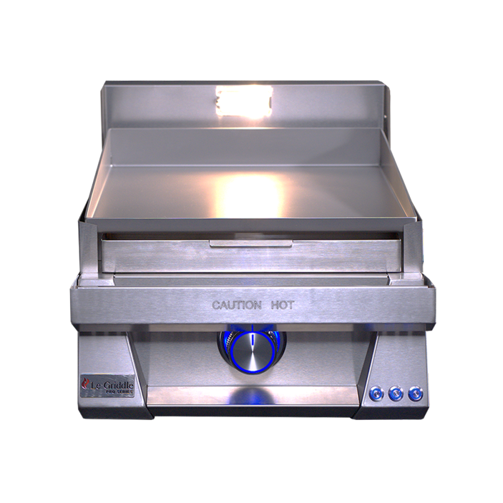 Le Griddle Pro Series 40 16-Inch 1-Burner Built-In Gas Griddle with Lights