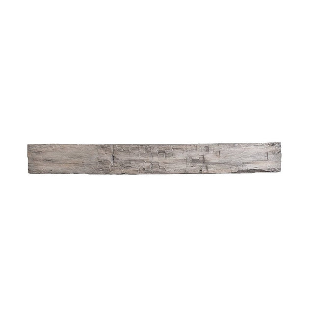 Lexington Hearth Farmhouse Rustic Mantel in Weathered Grey