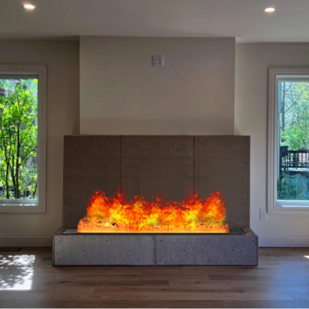 Litedeer Homes Mercury Smart Vapor Fireplace in a living room