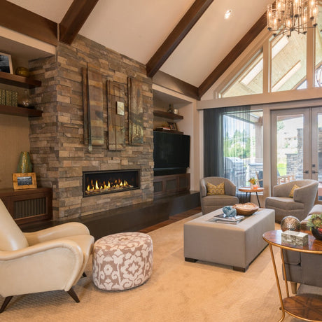 Majestic Echelon II 36-Inch Linear Vented Gas Fireplace in Living Room