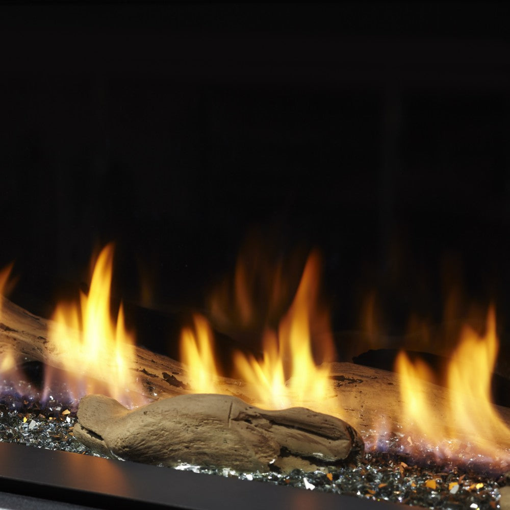 Majestic Echelon II See-Through Direct Vent Gas Fireplace Media Decor